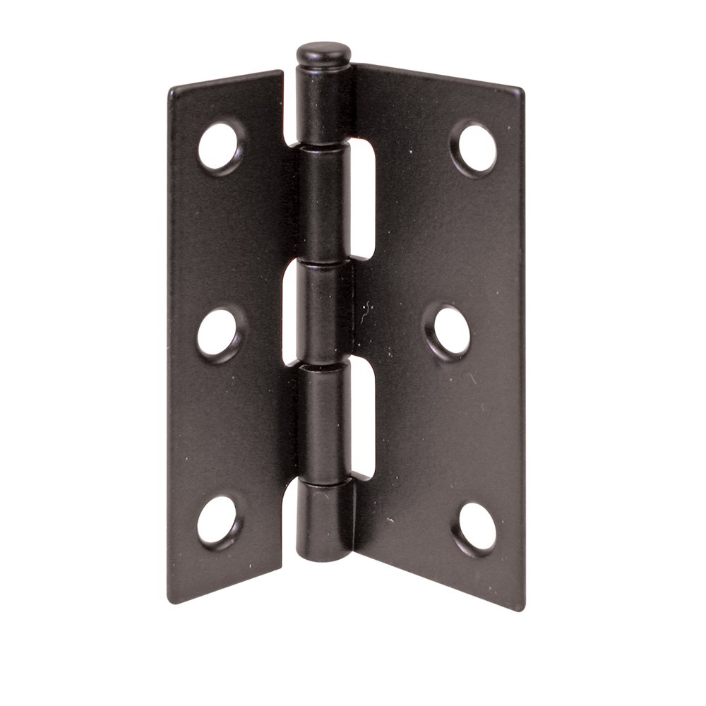Prime-Line K 5039 Screen Door Replacement Hinges - 3 Inch Steel Hinges, Black (2 Pack) - Heavy Duty Door Hardware for Patio, Porch & Storm Doors