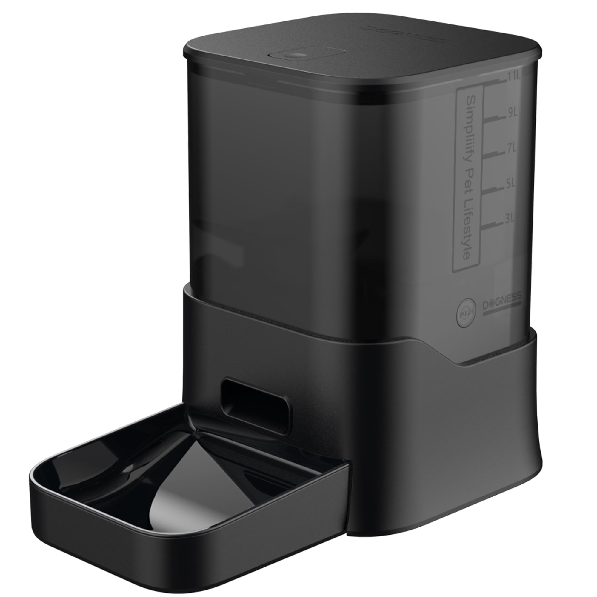 DOGNESS 11L Automatic Dog Feeder for Large Breeds - Programmable Pet Food Dispenser with Timer, Portion Control, 5000mAh Battery & Dual Power (Plug-in/USB) - Perfect for Home, Office or Travel Use with XL Dogs