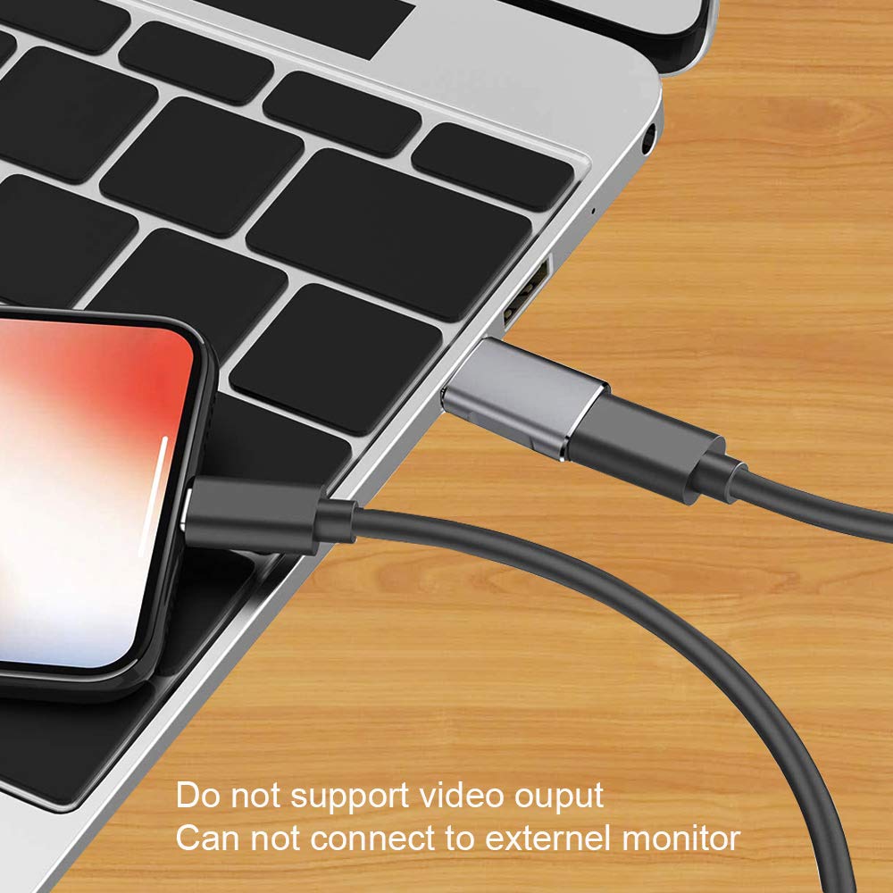 10Gbps USB C Female to USB 3.1 Gen2 Male Adapter 2 Pack - Double-Sided Data Transfer & 60W Fast Charging - Compatible with iPhone 15/iPad/AirPods/Quest Link - Perfect for Travel, Office & Home Charging Stations