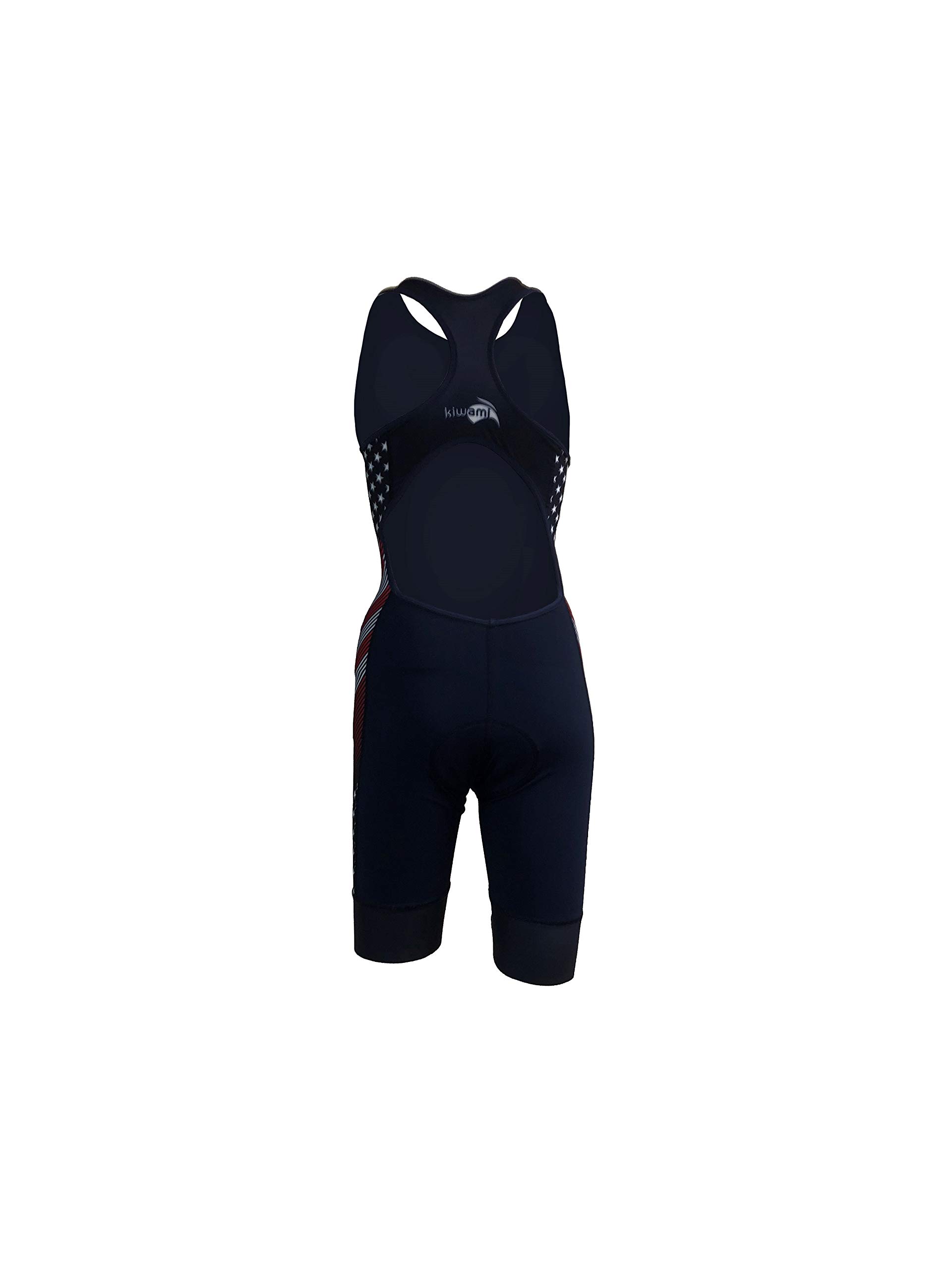 Women's Prima 2 Nation Open Back Triathlon Trisuit - High Performance Swim Bike Run Racing Suit for Women - USA - Perfect for Sprint, Olympic & Ironman Competitions