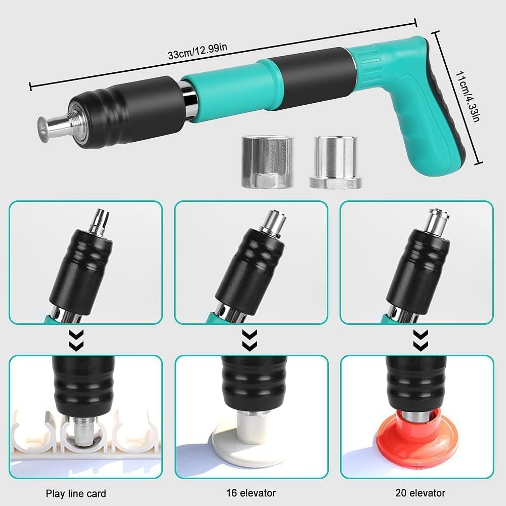 Heavy Duty Concrete Nail Gun Kit with 100pcs Nails - 5-Speed Adjustable Manual Steel Nailer for Woodworking, Wall Anchoring & Fastening | Portable Wall Shooting Tool for Home DIY Projects & Professional Construction Use
