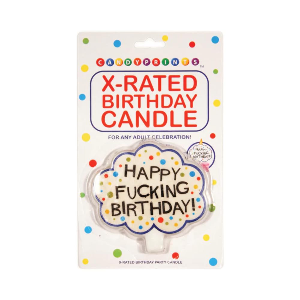Happy F*cking Birthday Candle - Funny Adult Birthday Candles for Parties, Celebrations & Gifts - Perfect for Bachelorette, Girls Night & Milestone Birthdays