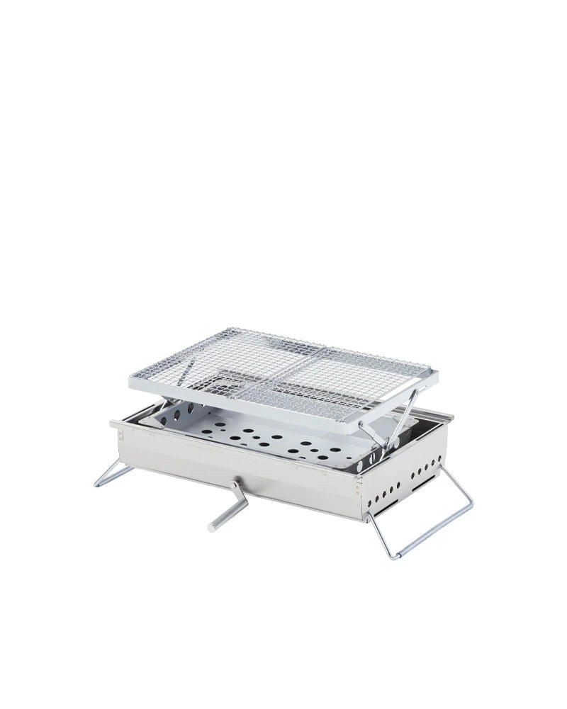 Large BBQ Box CK 160 - Premium Stainless Steel Charcoal Grill for Outdoor Cooking, Camping & Backyard Parties - Perfect for Grilling, Smoking & BBQ Events