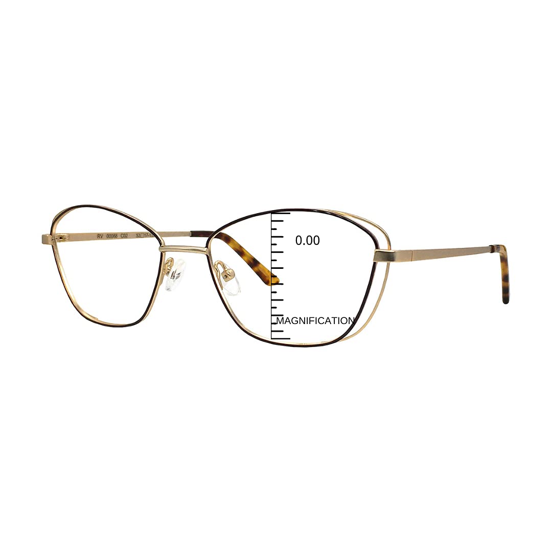 ProEyes Linda Blue Light Blocking Reading Glasses - Anti-Reflective Progressive Lenses (0 Power Top) for Computer Use, Office Work & Digital Eye Strain Relief