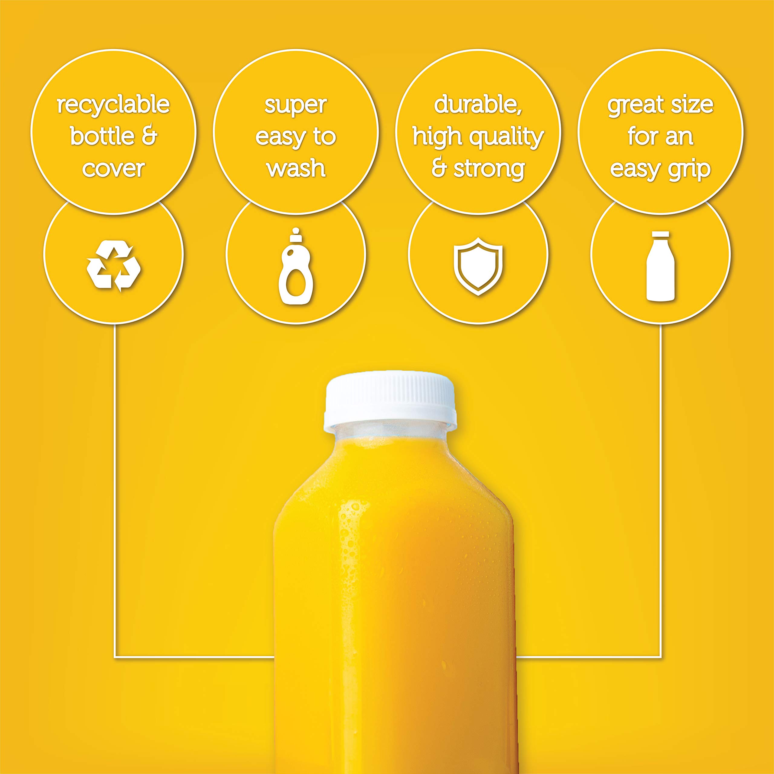 12 Oz BPA-Free Disposable Juice Bottles with Caps - Clear Reusable Plastic Smoothie Containers for Grab & Go Drinks, Juicing & Meal Prep - Leak-Proof 160-Pack Beverage Bottles for Home, Office, Gym & Outdoor Activities