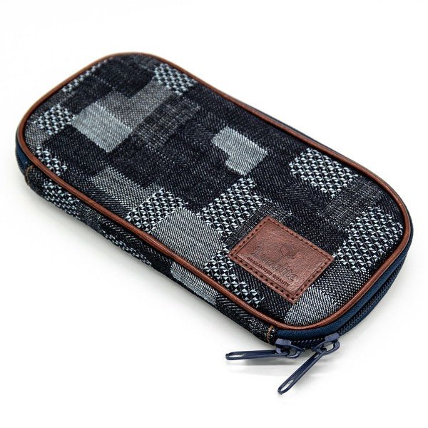Round Zip Denim Pen Case - Durable Pencil Pouch for School, Office & Travel - Luddite Brand Organizer for Pens, Pencils & Art Supplies