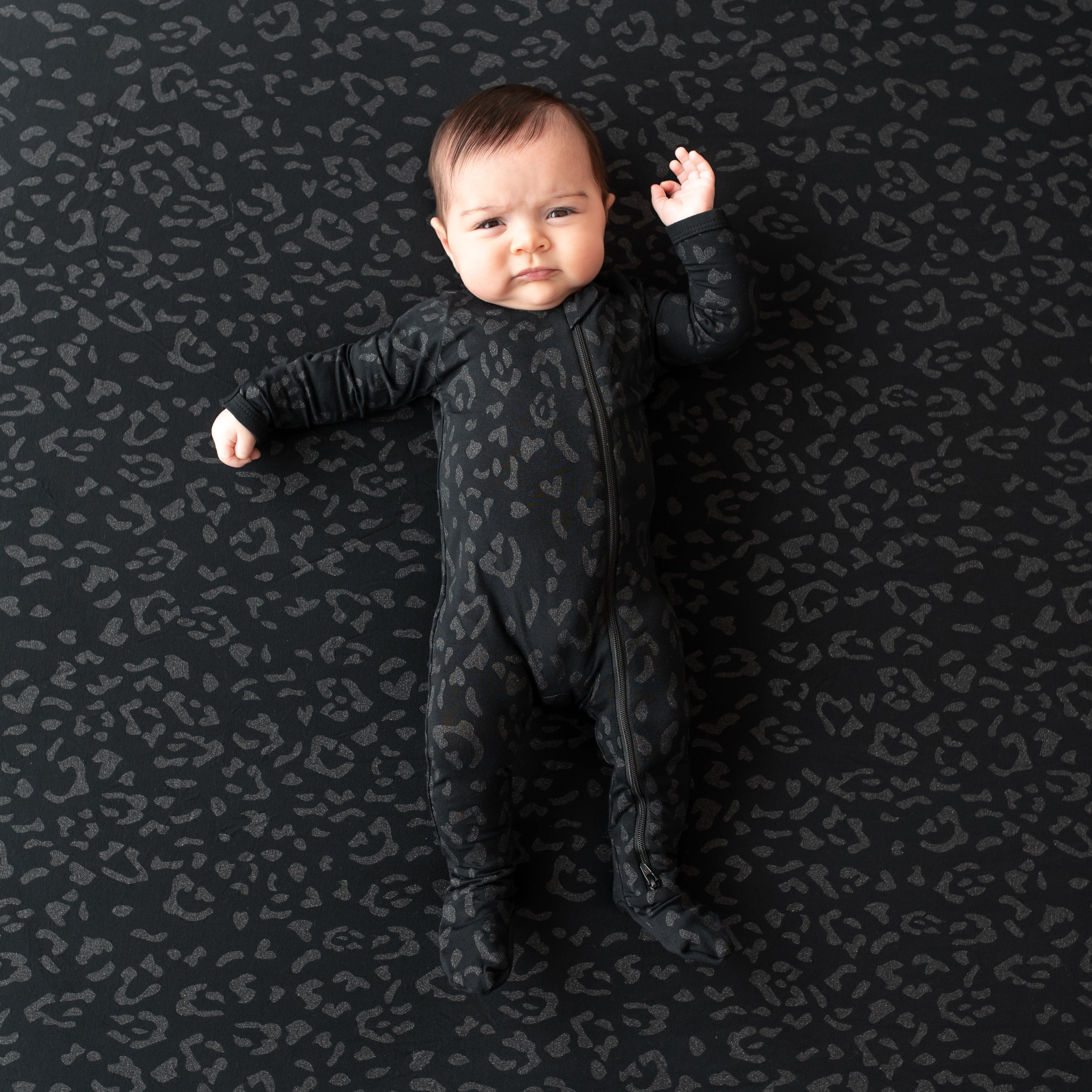 Midnight Leopard Crib Sheet - Soft, Breathable & Safe Baby Bedding for Nursery & Travel - Perfect for Newborns & Toddlers