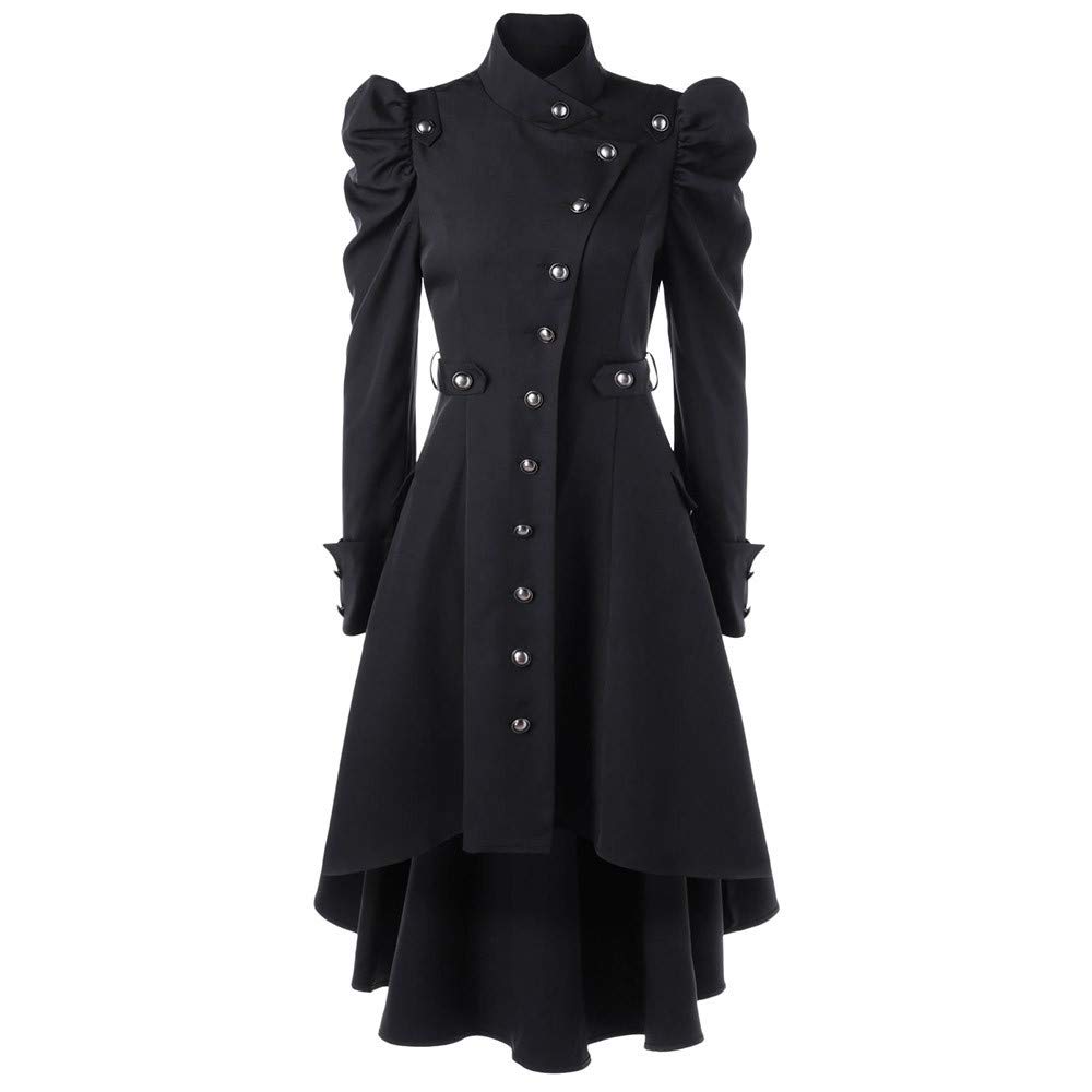 Vintage Women's Long Sleeve Bandage Lace Trim Jacket Coat - Elegant Waist-Cinching Overcoat for Fall & Winter Fashion, Date Nights and Special Occasions