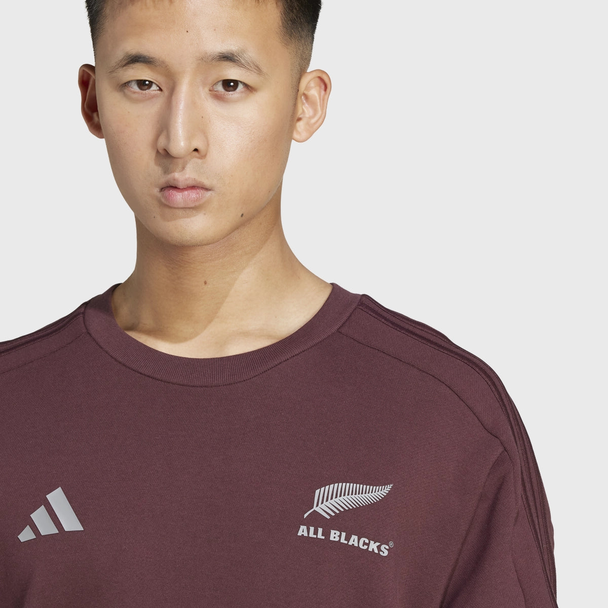 Adidas All Blacks Crew Neck Sweatshirt - Aurora Ruby Red | Comfortable & Stylish Rugby Fan Apparel for Men | Perfect for Game Day & Casual Wear