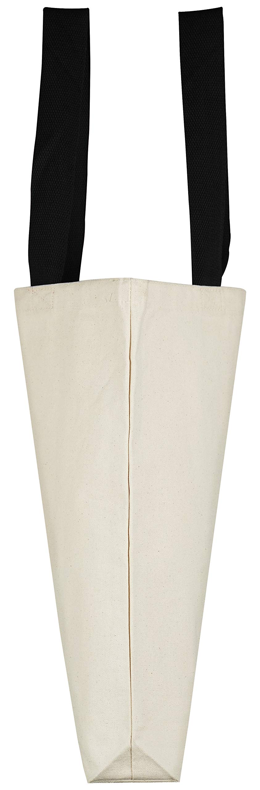 12Oz Heavy Duty Canvas Tote Bag - 15x15 Inches with 3 Inch Gusset, Eco-Friendly Reusable Shopping Bag for Groceries, Beach, Picnic & Daily Use