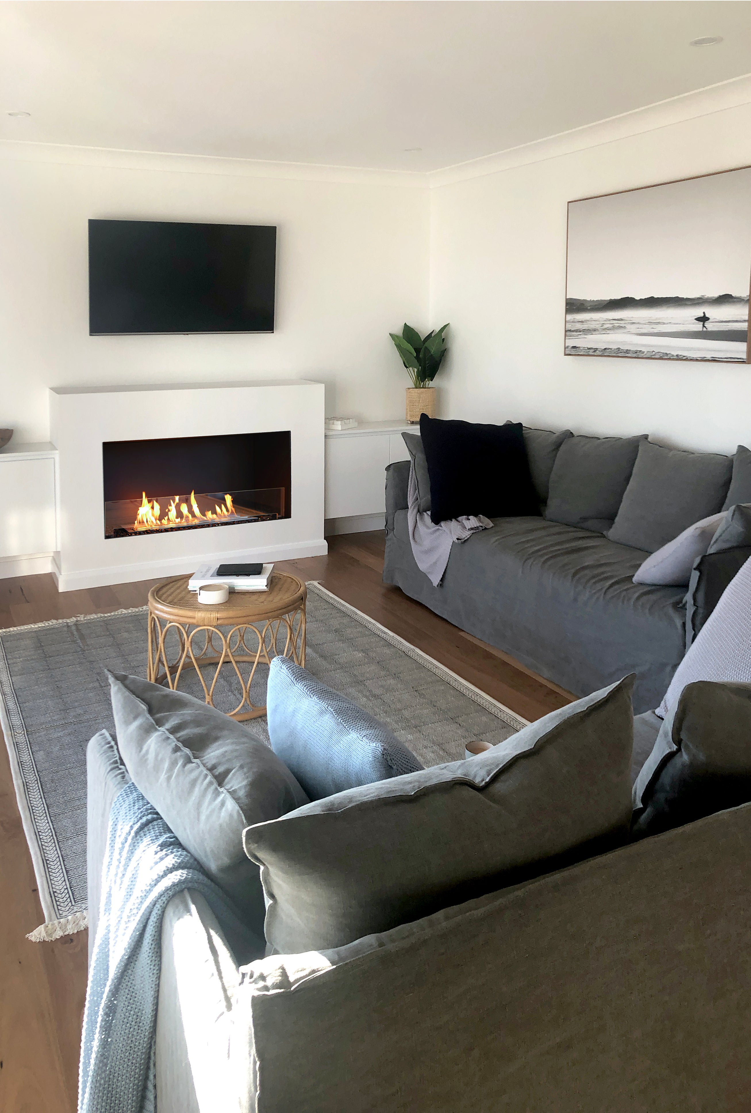 EcoSmart Fire Flex 50SS Single Sided Fireplace Insert - Energy Efficient Electric Fireplace Heater for Home, Living Room & Bedroom - Realistic Flame Effect with Adjustable Thermostat