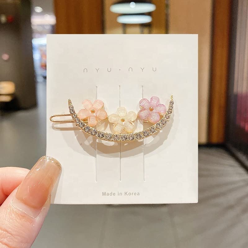 8PCS Floral Bobby Pins Hair Clips Set - Elegant Flower Hair Accessories for Women, Girls (Wedding, Party, Daily Use) - Perfect for Bridal, Prom, Date Night & Special Occasions