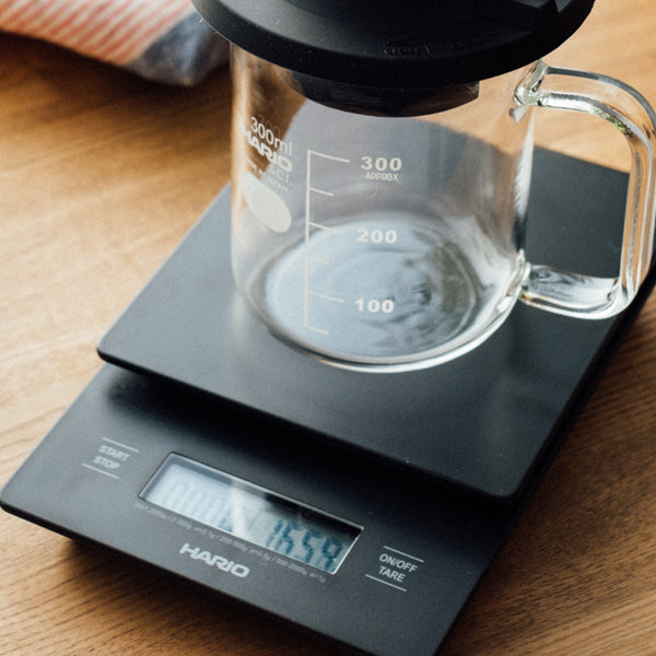 Hario V60 Drip Coffee Scale with Timer - Digital Precision Scale for Pour Over Coffee Brewing - Perfect for Home Baristas & Coffee Enthusiasts