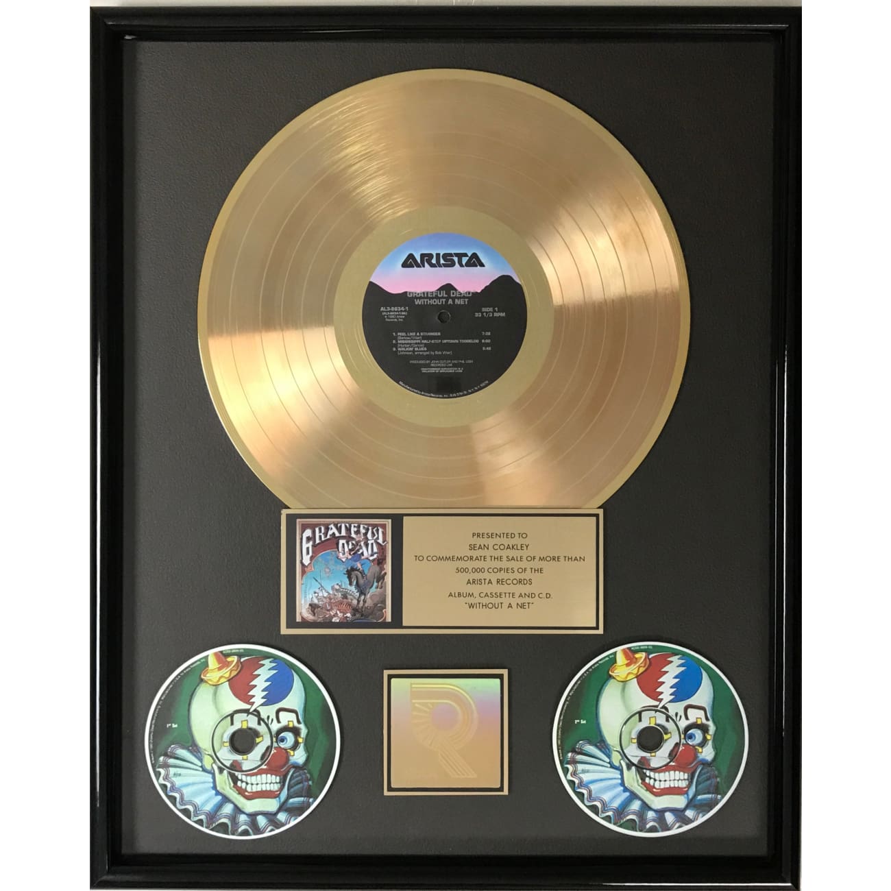 Grateful Dead Without A Net RIAA Gold Certified Album - Vintage Music Collectible for Fans & Home Decor