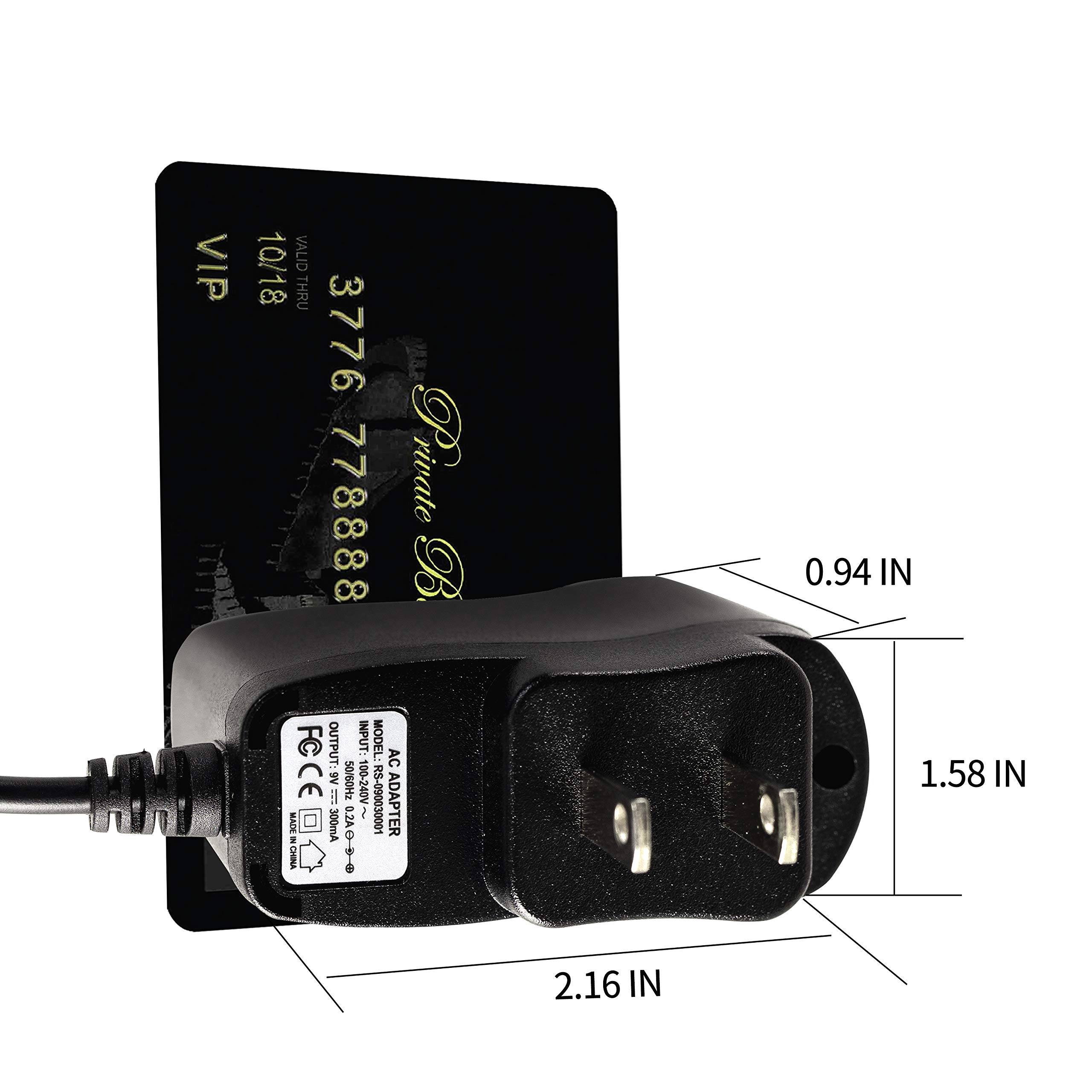 FLAMMA 9V 300mA AC Adapter Power Supply for Guitar Pedals - Negative Tip - Perfect for Electric Guitar Effects Pedalboards & Home Studio Setups