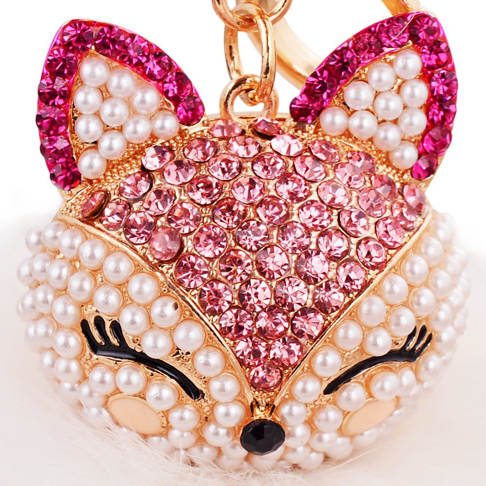 Creative Rabbit Fur Ball Keychain - Cute Animal Key Ring for Car Keys, Bags & Backpacks | Perfect Gift for Pet Lovers & Fashion Accessories