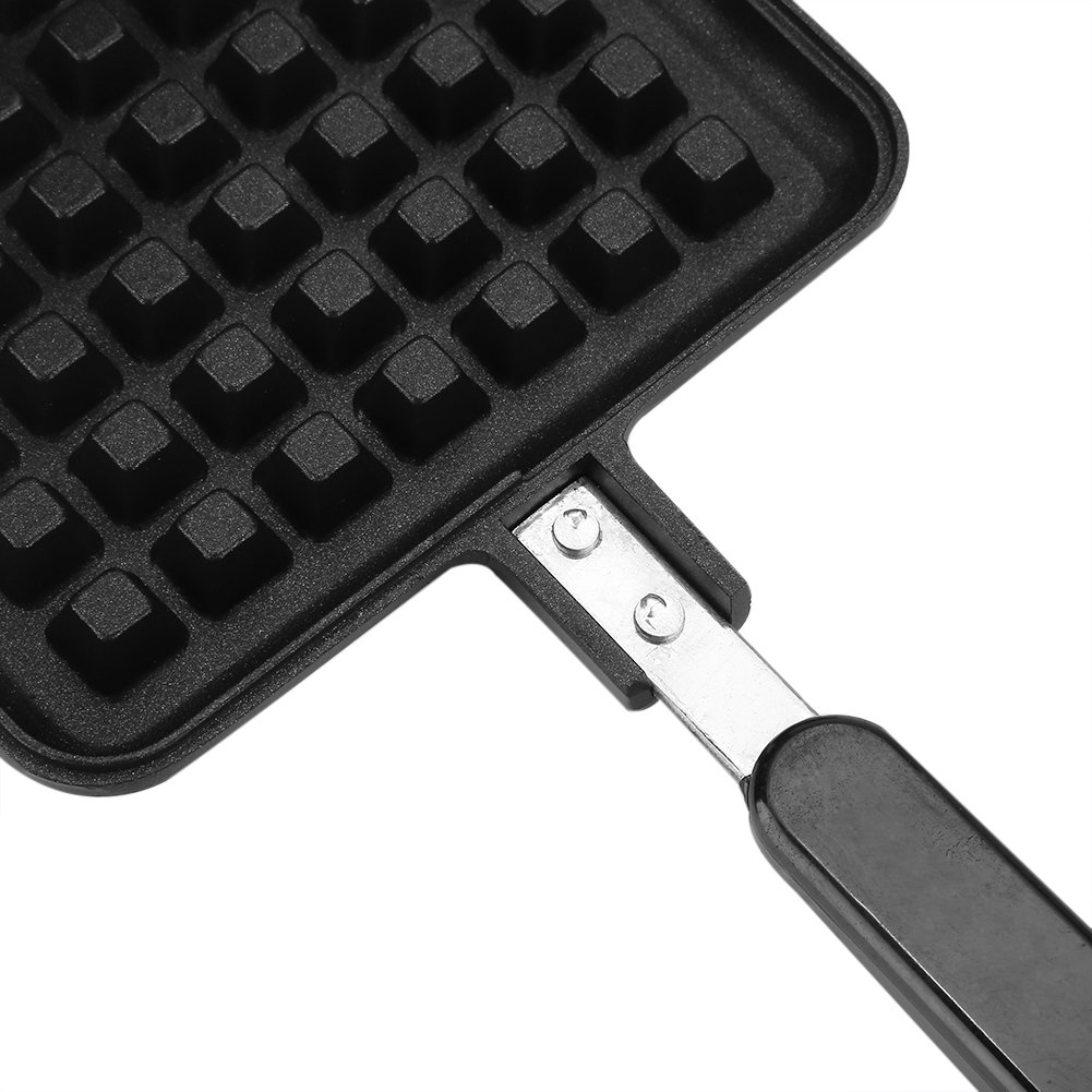 Premium Aluminum Alloy Non-Stick Waffle Maker - Gas Stove Compatible Kitchen Baking Tool for Perfect Belgian Waffles | Ideal for Breakfast, Brunch, Camping & Family Gatherings