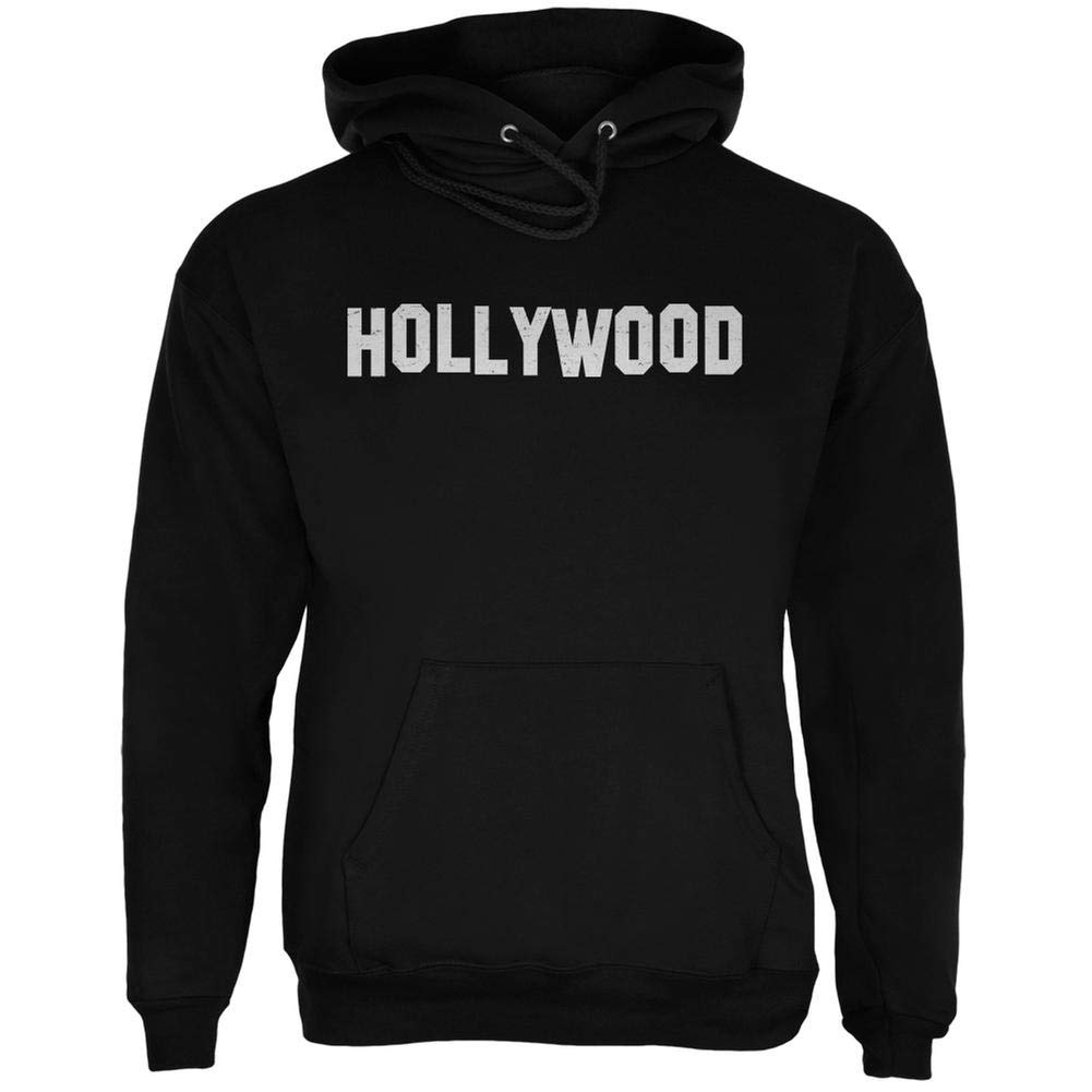 Old Glory Hollywood Black Adult Hoodie - Vintage Style Pullover for Men & Women - Perfect for Casual Wear, Street Fashion & Outdoor Activities