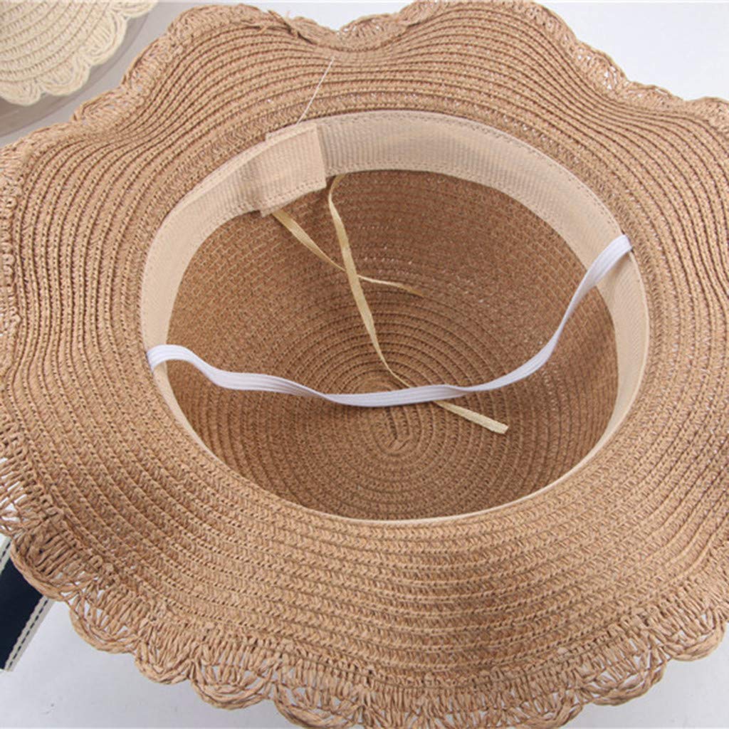 Kids' Wide Brim Straw Bucket Hats with Bow - SPF 50+ UV Sun Protection for Girls 2-8 Years | Summer Travel, Beach, Outdoor Play & Sun Safety Accessories