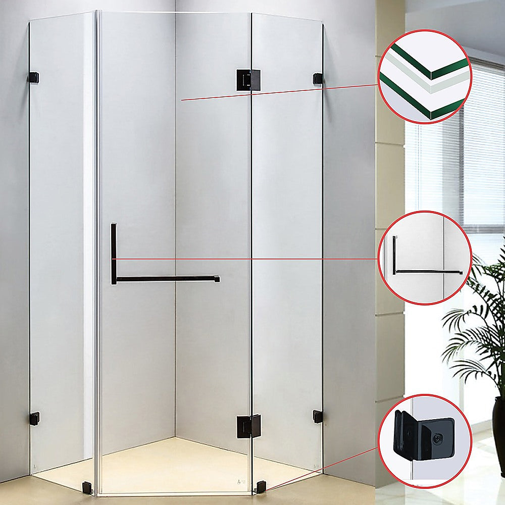 10mm Frameless Glass Shower Screen - 1000x1000mm Bathroom Enclosure by Della Francesca | Perfect for Modern Walk-in Showers & Spa-Like Bathroom Upgrades