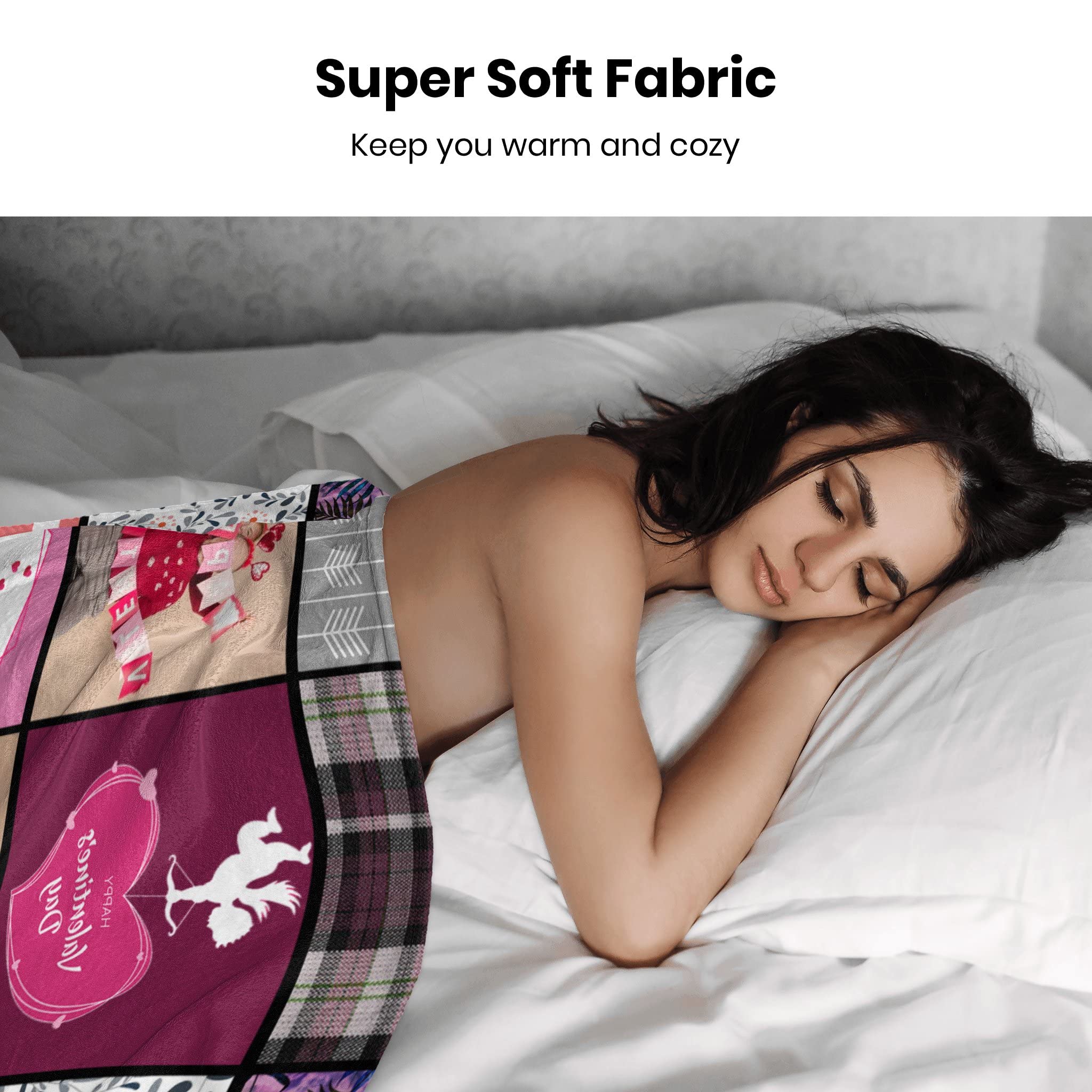 Personalized Valentine's Day Gifts for Husband & Boyfriend - Romantic Custom Couple Blankets for Him & BF - Perfect for Anniversaries, Date Nights & Cozy Moments