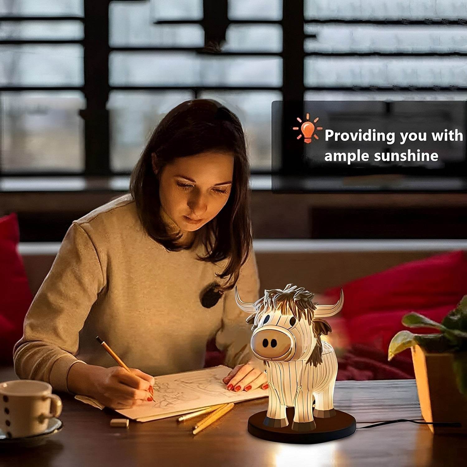 Moo N Glow: Adorable Cow-Shaped Night Light for Kids Room, Nursery Decor & Cozy Bedtime Reading
