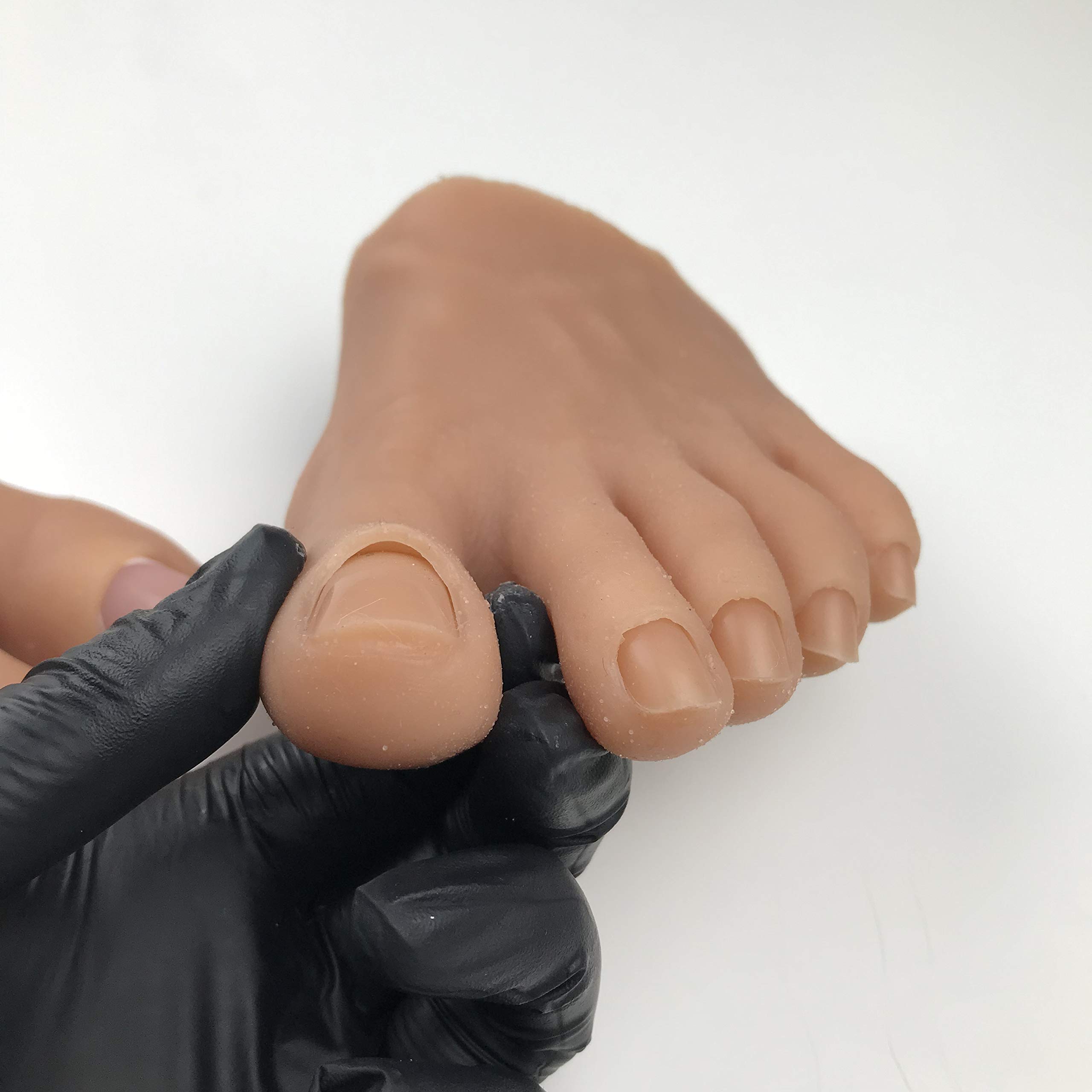 Professional Nail Art Training Silicone Mannequin Foot Model with Detachable Nail Tips - Perfect for Salon Practice, Nail Display & Pedicure Training - Ideal for Beginners & Professionals