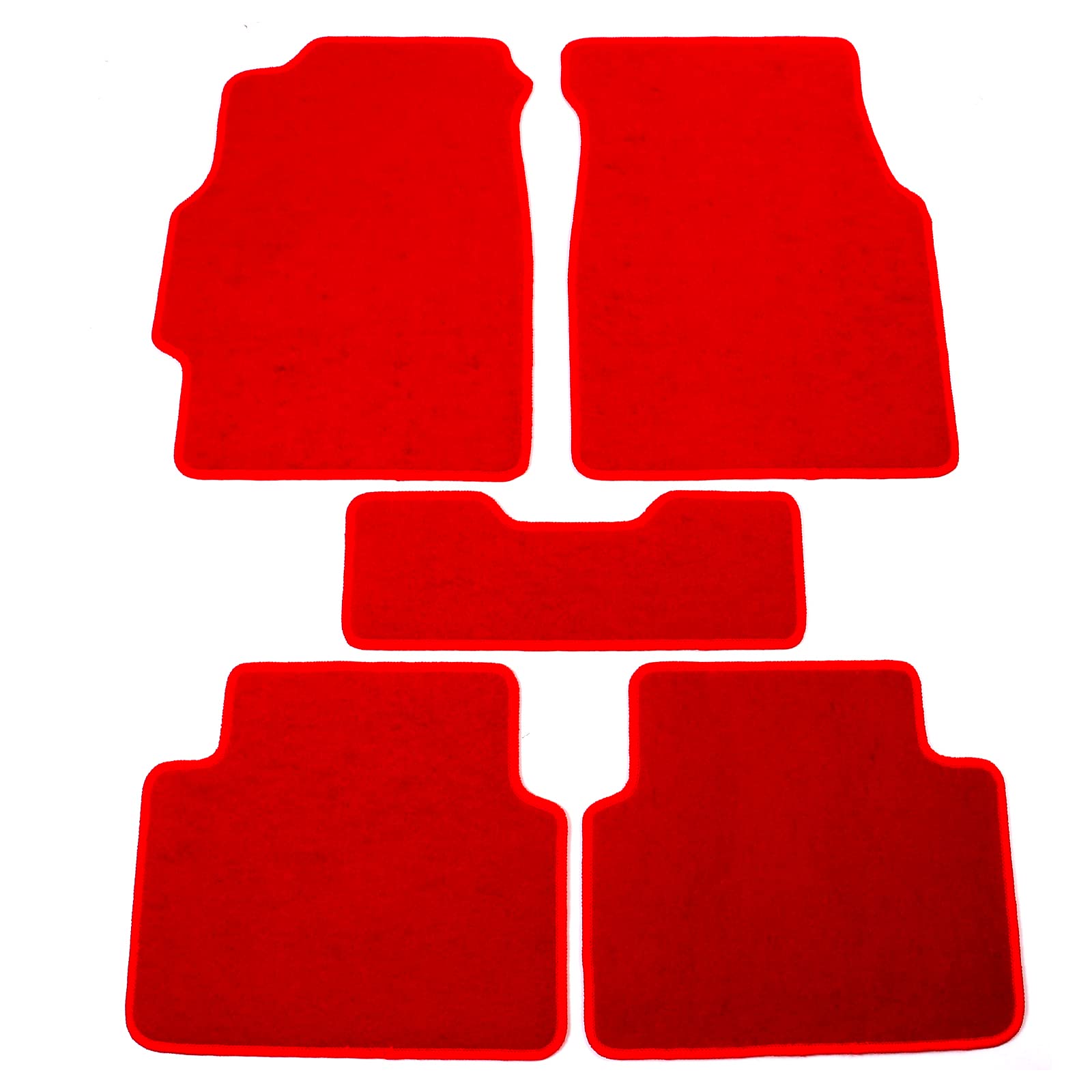 **FREEMOTOR802® 5-Piece Nylon Car Floor Mats for 1994-2001 Acura Integra - Non-Slip, Custom Fit, Red Interior Accessories - Perfect for Daily Driving & Road Trips**