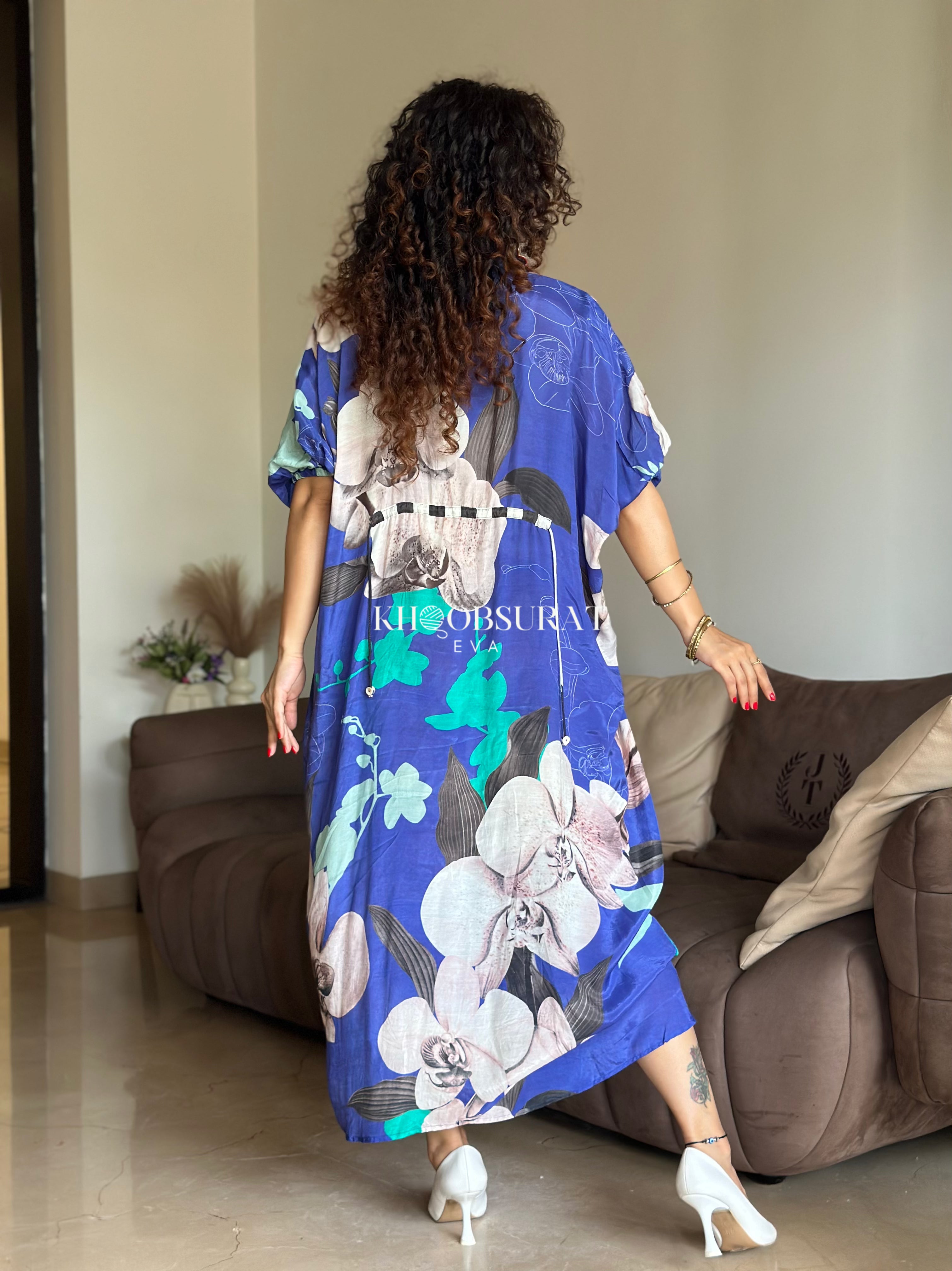 Breezy Blue Casual Shrug Dress - Lightweight Summer Cover-Up for Beach, Brunch & Outdoor Events