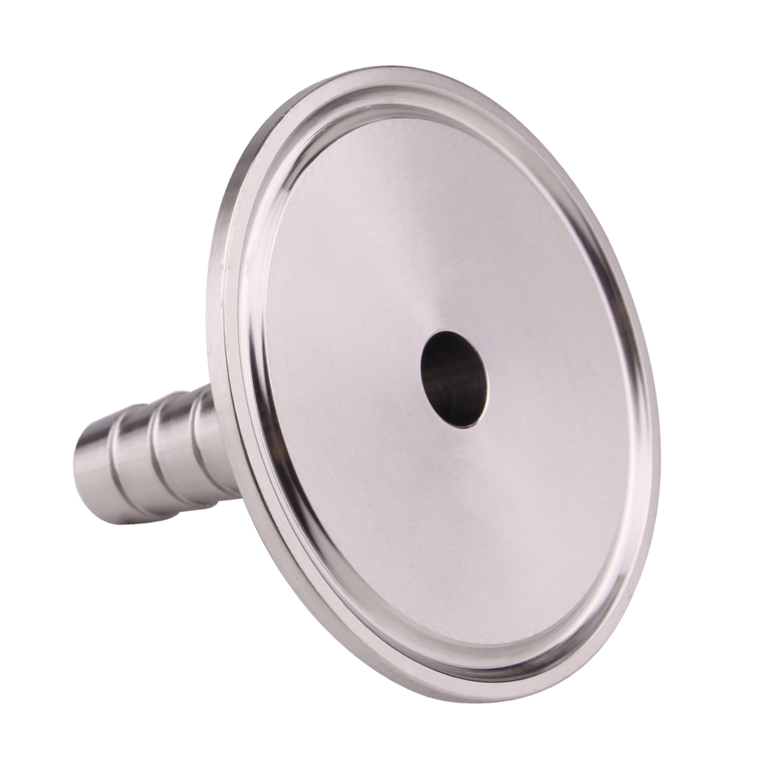 DERNORD 2 Inch Tri Clamp to 0.5 Inch Hose Barb Adapter - 304 Stainless Steel Sanitary Pipe Fitting (1/2