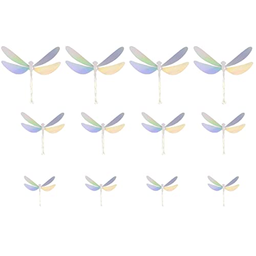 3D Butterfly Wall Decals for Kids Room - 12Pcs Removable Dragonfly Wall Stickers, DIY Home Decor for Nursery, Bedroom & Party Background - Easy Peel & Stick Paper Wall Art for Girls Boys Birthday Decorations
