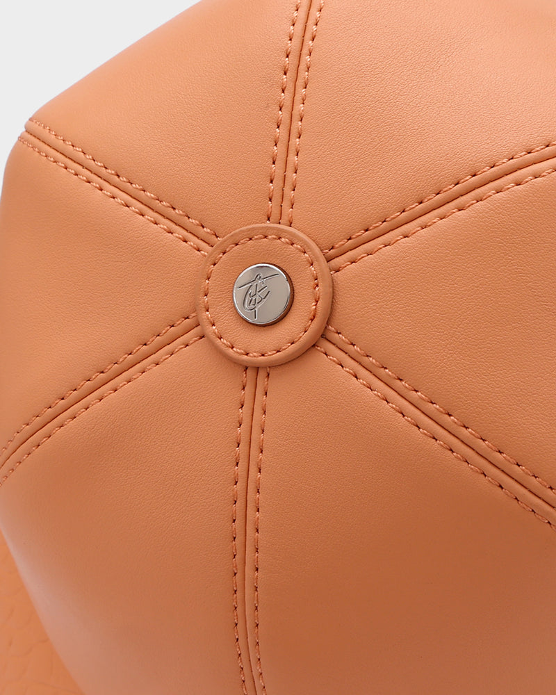 Stylish Tangerine Brown Baseball Cap Design Bag - Trendy Crossbody Purse for Women, Fashionable Accessory for Sports, Travel & Everyday Use