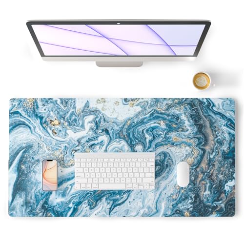 Blue & White Marble Print