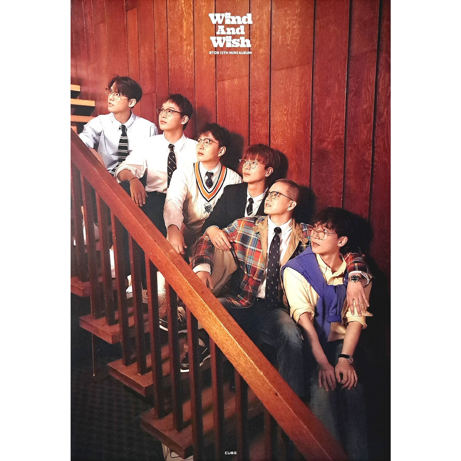BTOB 12TH MINI ALBUM 'WIND AND WISH' Official Poster - K-Pop Collectible for Fans, Room Decor & Gift Idea