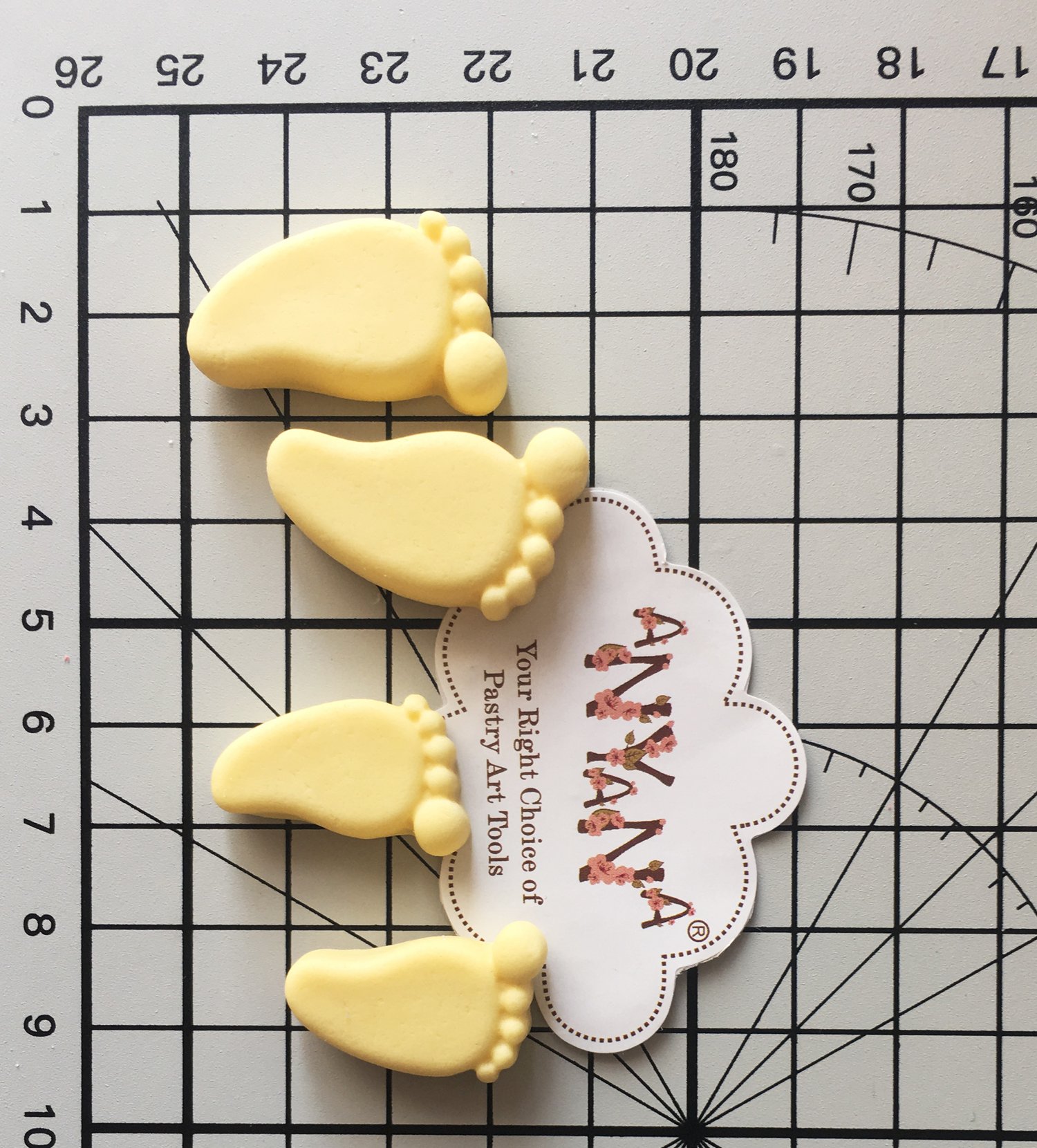 Baby Footprint Silicone Baking Molds - Fondant, Chocolate & Candy Molds for Cake Decorating - Perfect for Baby Showers, Christening Cupcake Toppers & Party Decorations - Easy to Use for DIY Resin, Clay & Gumpaste Crafts