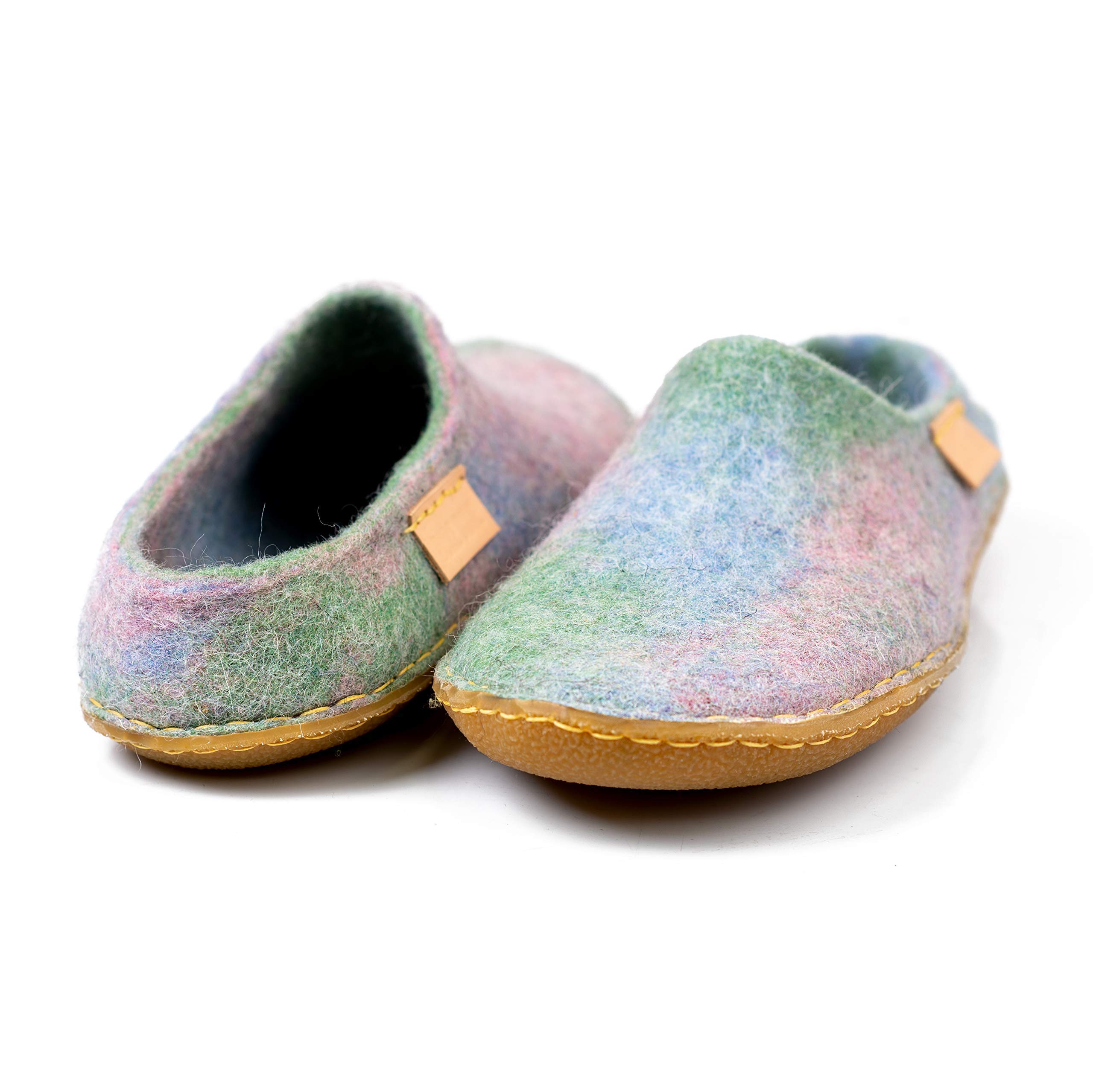 Cozy Women's Wool Slippers with Non-Slip Rubber Sole - Warm House Shoes for Winter, Perfect Mother's Day Gift for Her - Ideal for Relaxing at Home, Lounging & Cold Weather Comfort