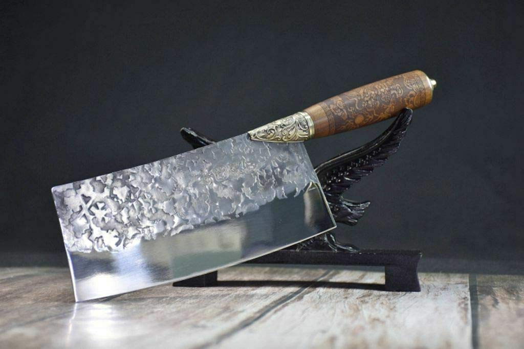 Premium Hand-Forged 6Cr13MOV Steel LongQuan Chef Knife - Professional Kitchen Knife with Razor Sharp Edge - Perfect for Slicing, Dicing, and Food Prep