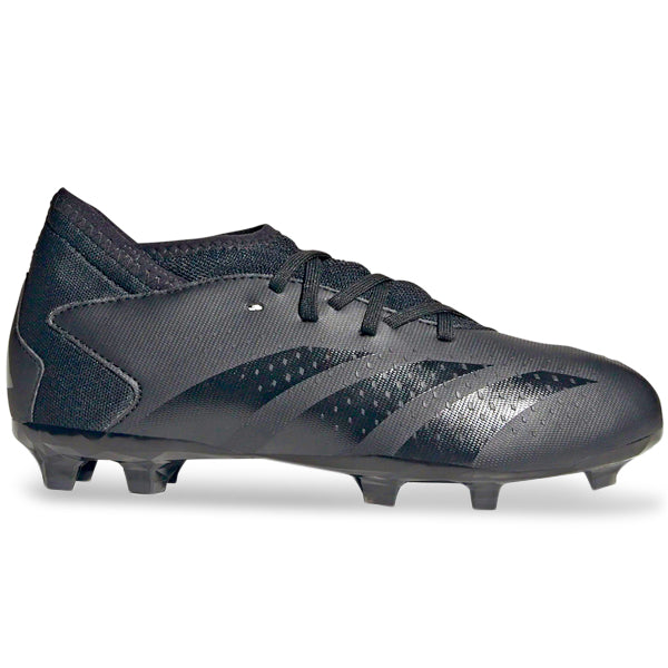 Adidas Jr. Predator Accuracy.3 Firm Ground Soccer Cleats for Boys - Core Black - Youth Football Shoes for Firm Natural Grass Surfaces - Perfect for Training & Matches