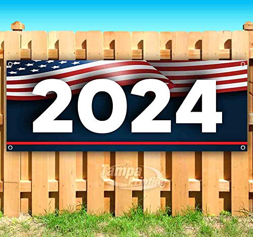 2024 Heavy-Duty Vinyl Flag Banner - 13 oz Non-Fabric Single-Sided with Metal Grommets - Perfect for Outdoor Events, Parades & Home Decor