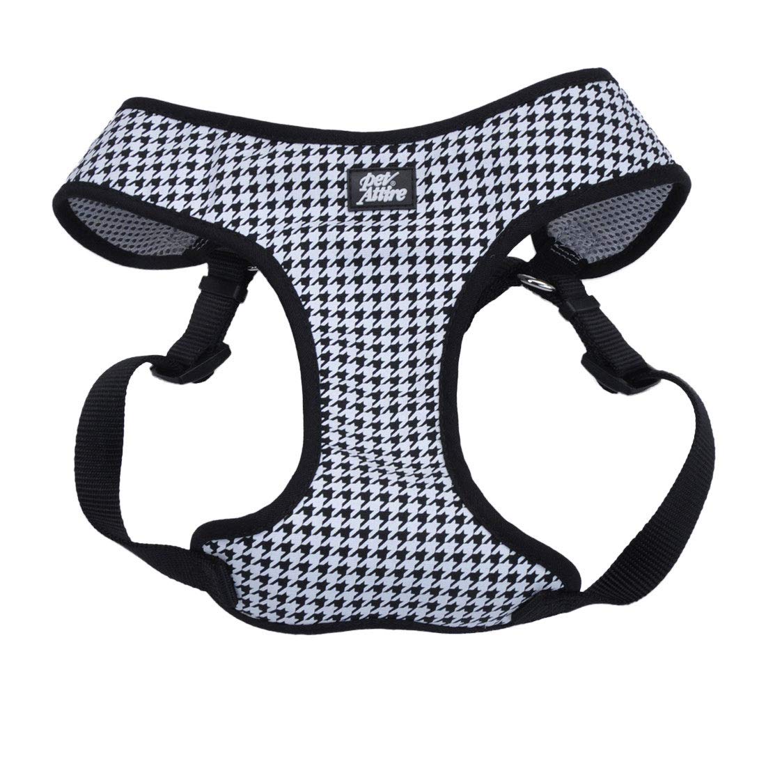 Adjustable Dog Harness for Small & Large Dogs - Breathable Mesh Pet Supplies with Houndstooth Design (3/4