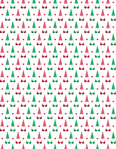 Festive Gnome Holiday Scalloped Tissue Paper - Christmas Party Decorations, Gift Wrapping, DIY Crafts & Home Decoration for Xmas Tree, Table Centerpieces