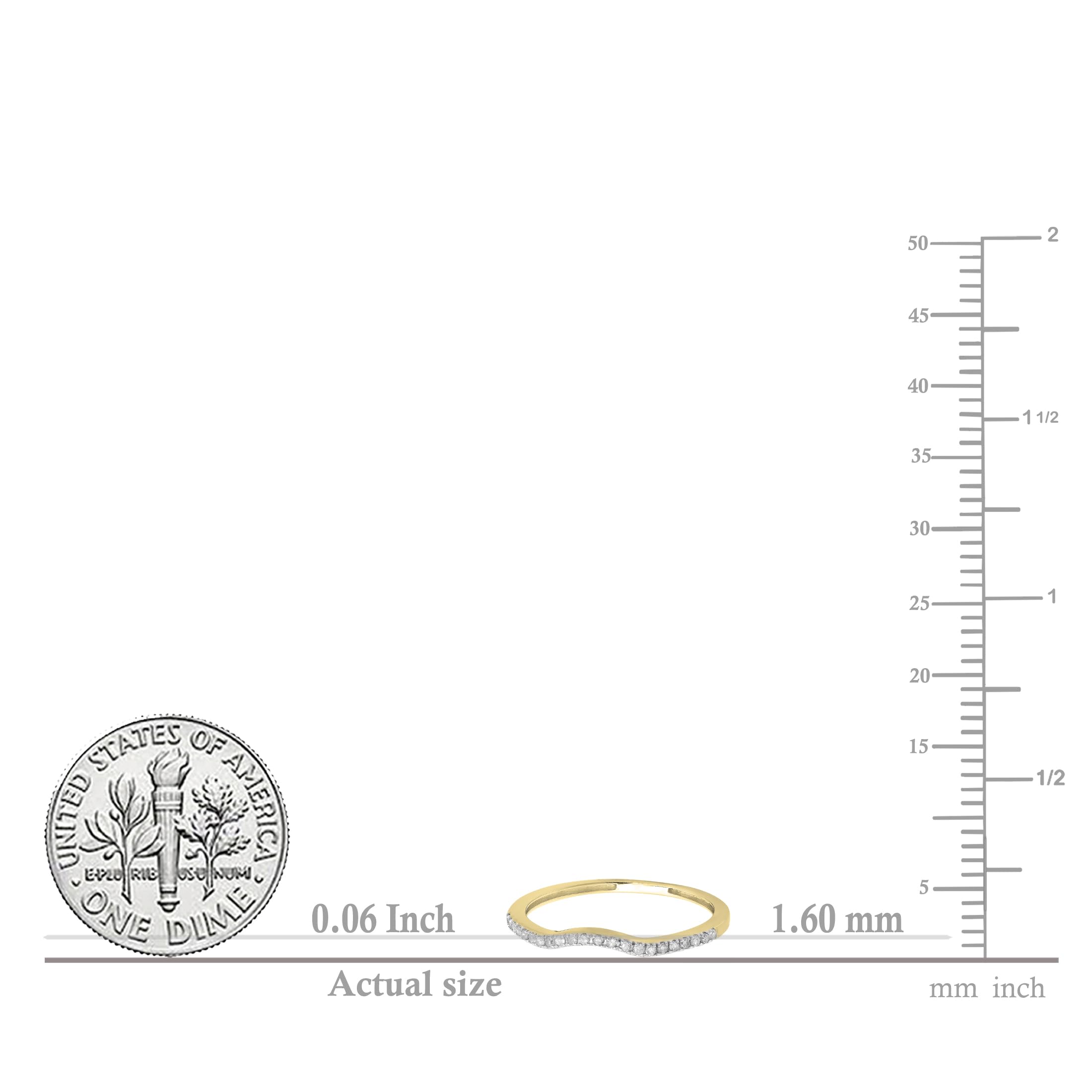 0.15 CTTW Round White Diamond Wedding Ring Enhancer Guard Band for Women - Solid Gold Dazzlingrock Collection | Perfect for Bridal, Anniversary & Special Occasions