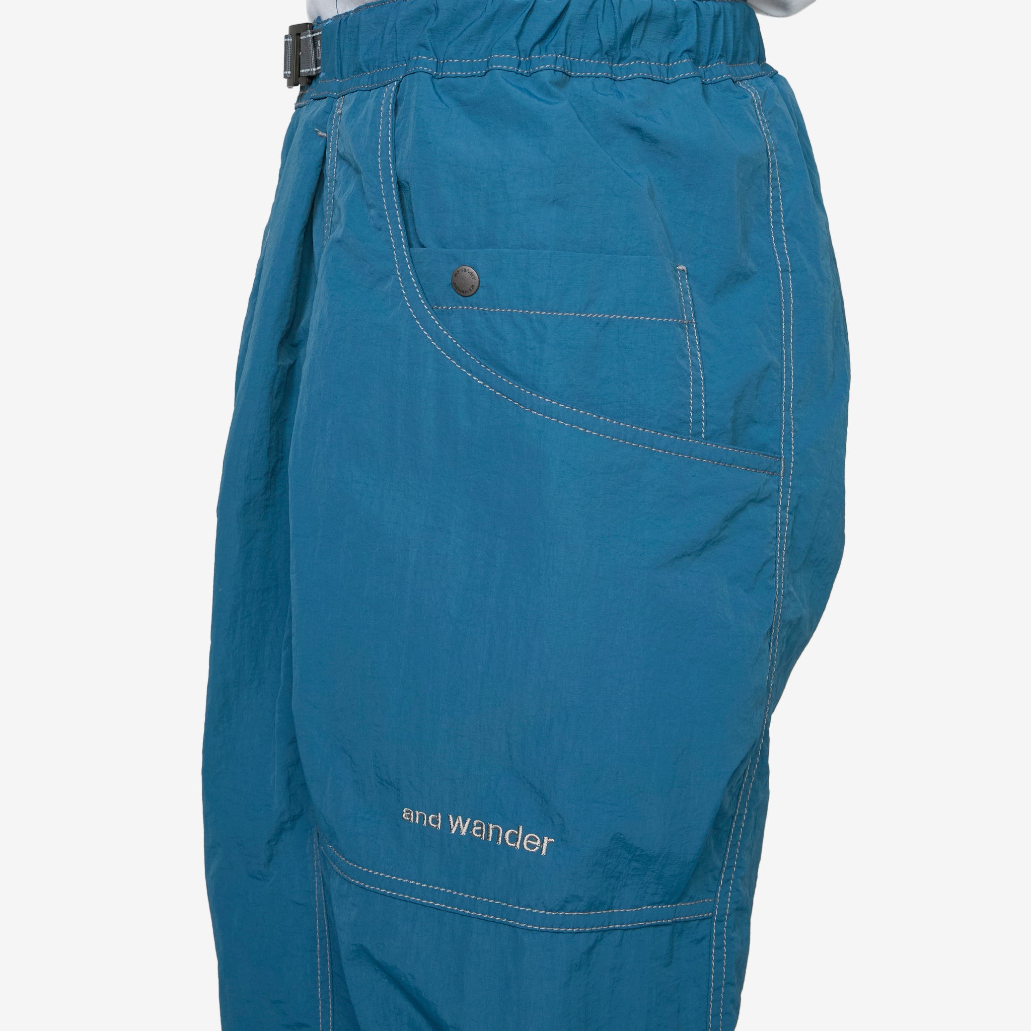 Stylish Crinkled Nylon Pants for Women - Trendy Blue Casual Trousers | Perfect for Travel, Work & Everyday Wear