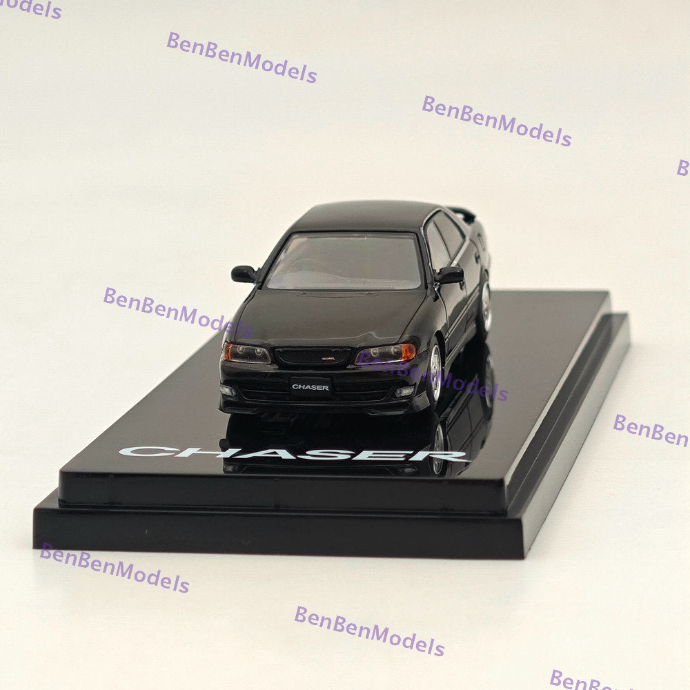 1/64 Scale Hobby Japan Toyota Chaser Tourer V (JZX100) Model Car with Mesh Front Grill - HJ643072BK 1998 Edition - Perfect for Diecast Collectors and Car Enthusiasts Display