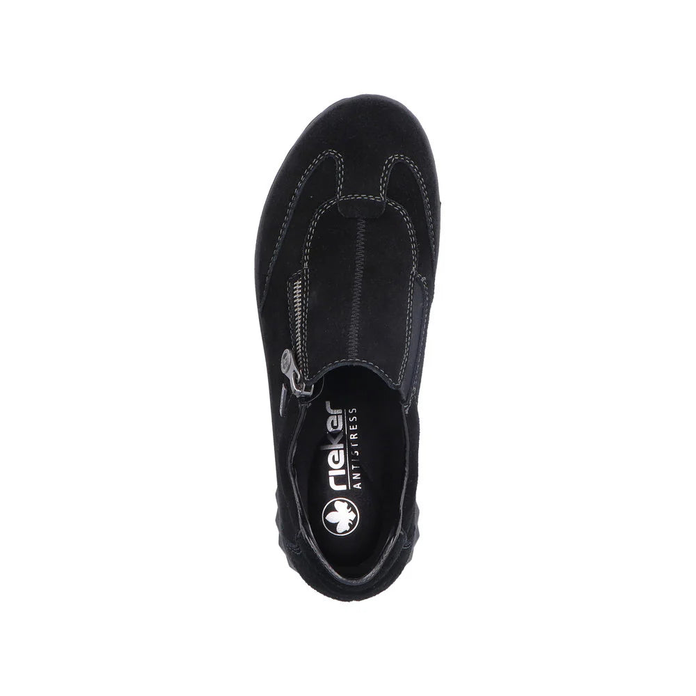 Rieker 59071 Black Women's Comfortable Slip-On Shoes - Perfect for Work, Casual Wear & Travel