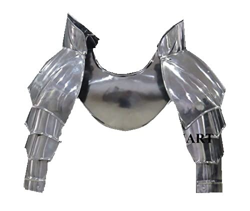 Steel Warrior Pauldron - Authentic Medieval Shoulder Armor Set for LARP, Cosplay & Renaissance Fairs | Durable Metal Armor for Historical Reenactments & Costume Events