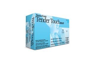 Sempermed Tender Touch TTNF Blue Large Powder-Free Disposable Nitrile Gloves - Medical Grade Exam Gloves with Textured Grip - Box of 100 - Ideal for Healthcare, Tattoo Artists, Food Handling & Cleaning