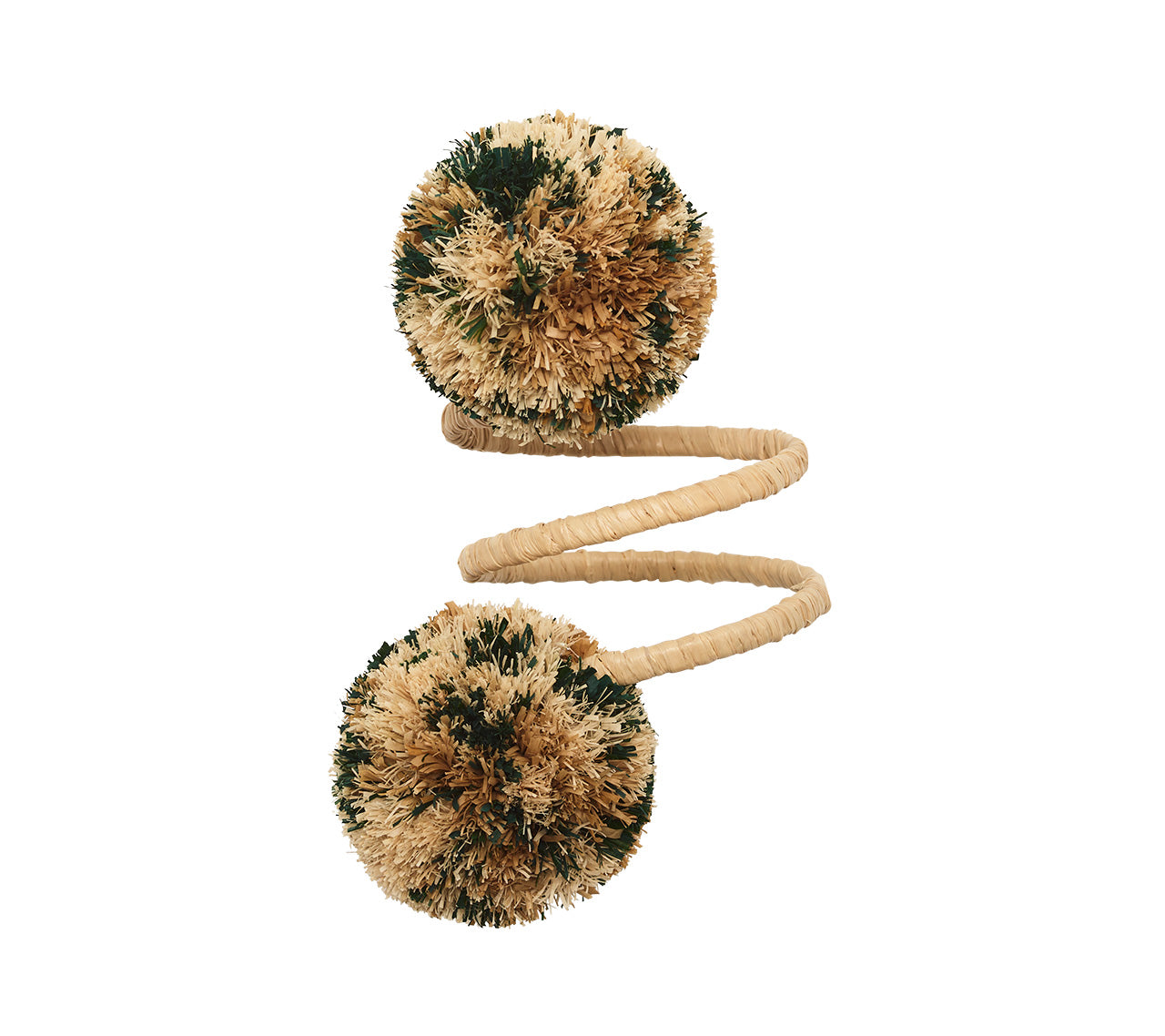 Casbah Napkin Ring Set of 4 - Natural & Green Handmade Tableware for Elegant Dinner Parties & Holiday Decor