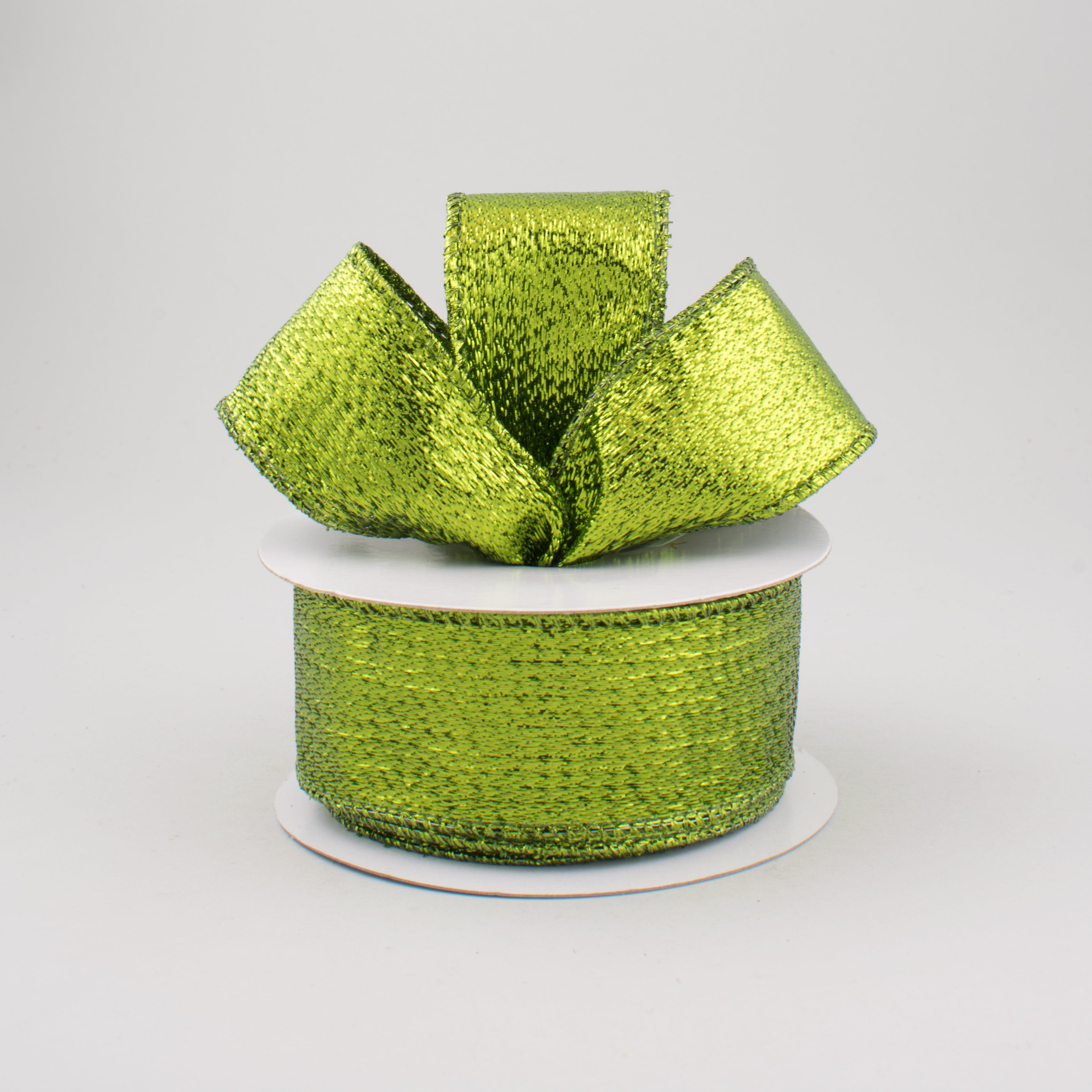 1.5 Inch Metallic Lame Ribbon - Lime Green (10 Yards) for Gift Wrapping, Party Decorations, DIY Crafts and Scrapbooking