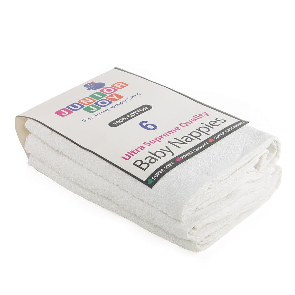 Premium Ultra Soft Junior Joy Baby Diapers - Hypoallergenic & Super Absorbent for Newborns & Toddlers - Perfect for Daycare, Travel & Overnight Use - White (Pack of 50)